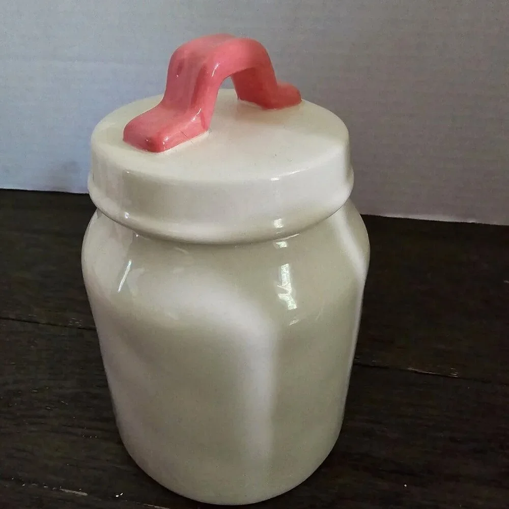 Rae Dunn Artisan Watermelon Icon Baby Canister Rae HTF Summer Pink Handle Cute - Picture 6 of 14